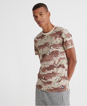 Superdry All Over Print Férfi Pólók Szürke | GWHOA7629